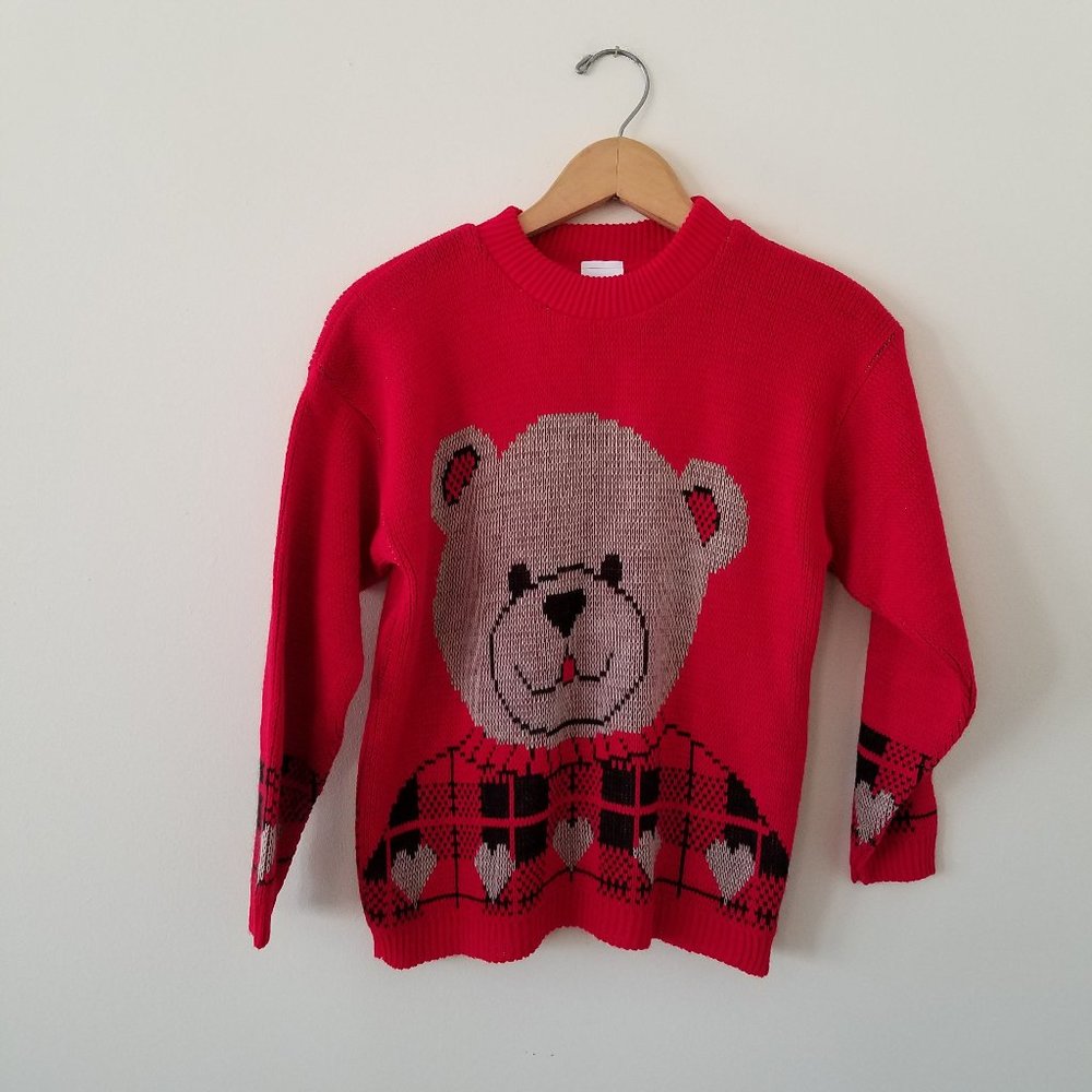 Vintage American Weekend Sweater with Bear Design